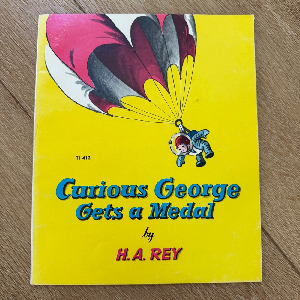 Vintage 1974 Curious George Gets a Medal H.A. Rey Scholastic Paperback TJ 413